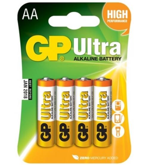 GP Batteries GP15AU - C4 Standard Alkaline AA Batteries Carded 4
